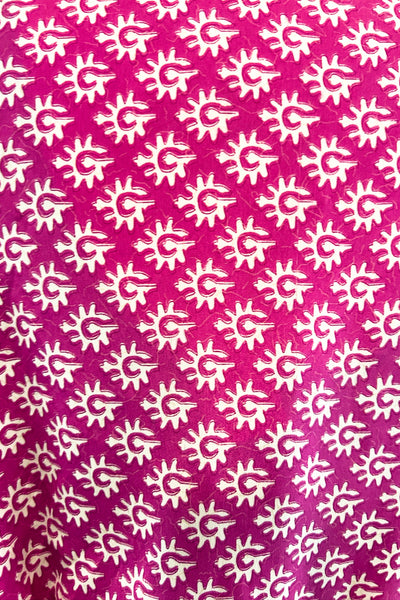 Short Upcycled Kimono Robe ~ Plum Prism