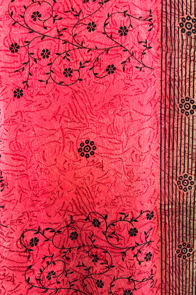 Short Upcycled Kimono Robe ~ Gerbera Goddess