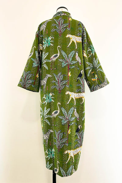 Kantha Robe ~ Green Jungle