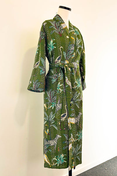 Kantha Robe ~ Green Jungle