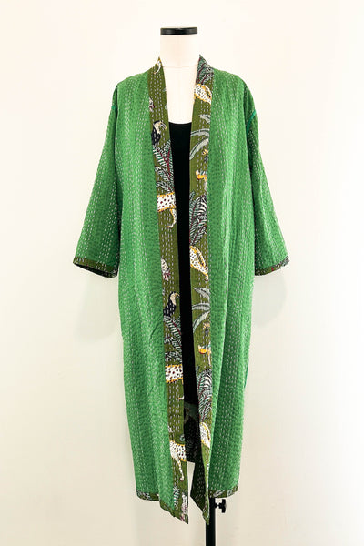 Kantha Robe ~ Green Jungle