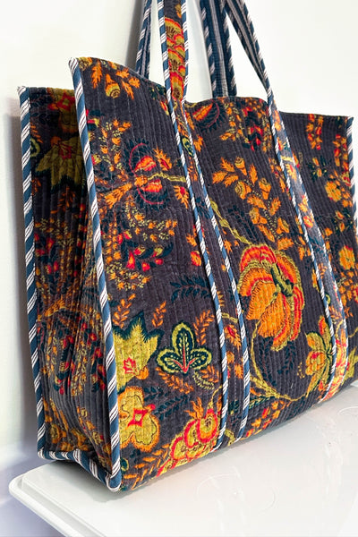Velvet Tote ~ Grey
