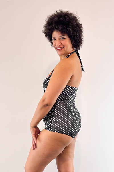 Liz Swimsuit in Black Dot