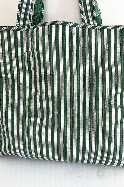 Velvet Tote ~ Green Jungle