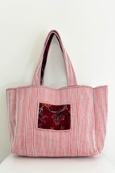 Velvet Tote ~ Burgundy