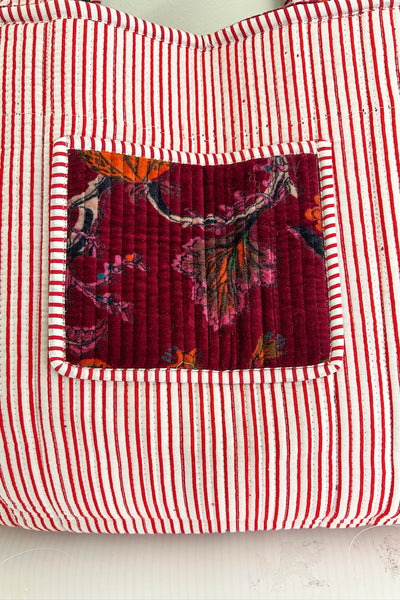 Velvet Tote ~ Burgundy
