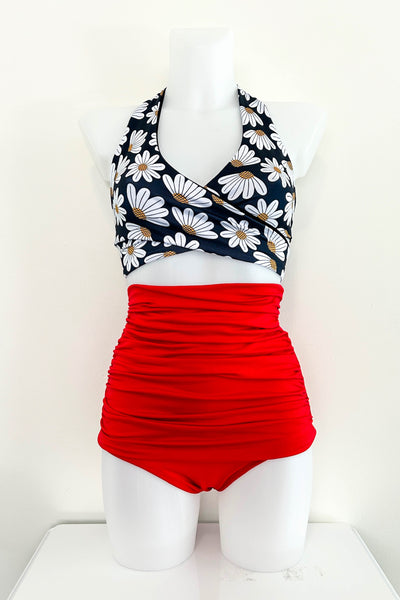 Gina Top in Daisy & Black