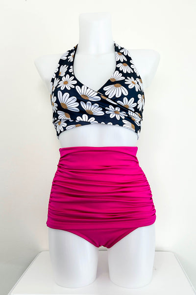 Gina Top in Daisy & Black