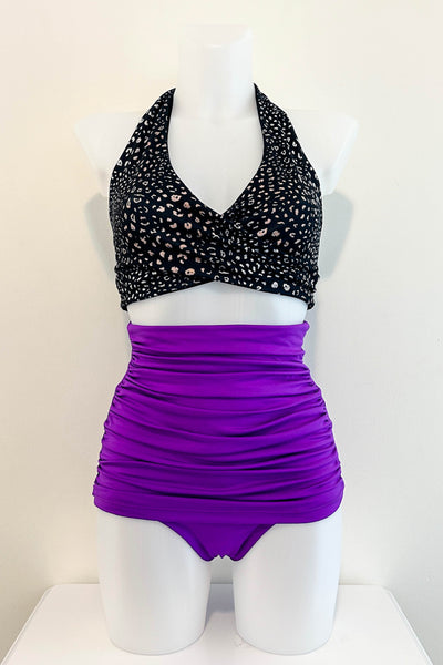 Gina Top in Black Leopard & Black