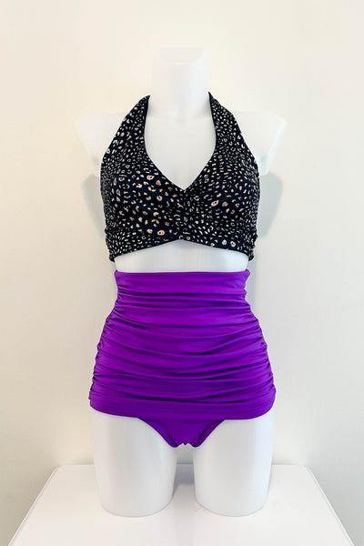 Gina Top in Black Leopard & Black