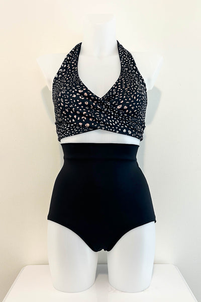 Gina Top in Black Leopard & Black