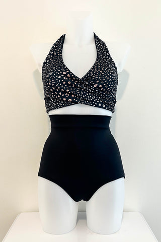 Gina Top in Black Leopard & Black
