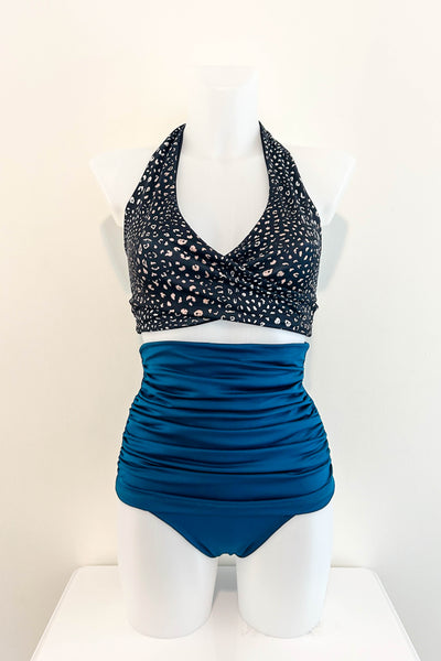 Gina Top in Black Leopard & Black