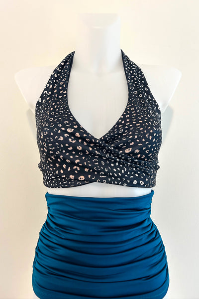 Gina Top in Black Leopard & Black