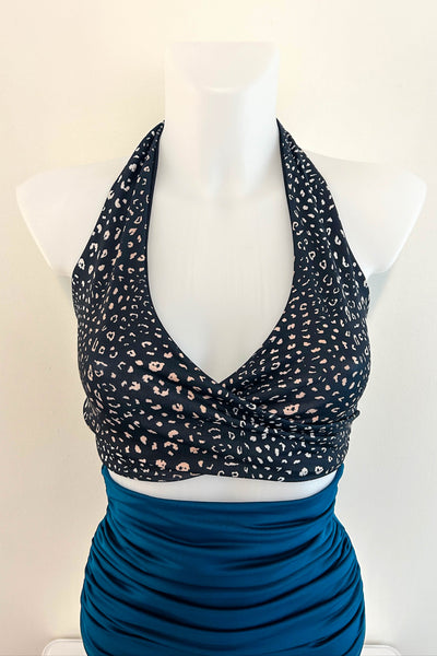 Gina Top in Black Leopard & Black