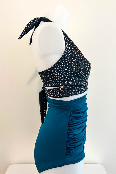 Gina Top in Black Leopard & Black