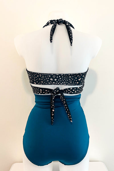 Gina Top in Black Leopard & Black