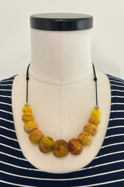 Wool Necklace in Medallion