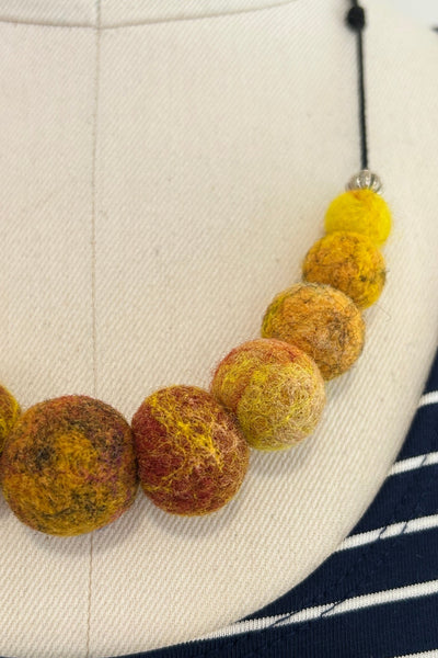 Wool Necklace in Medallion