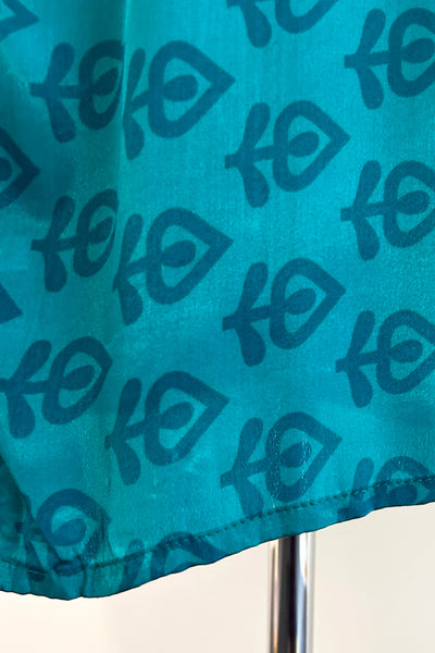 Short Upcycled Robe ~ Turquoise Spell