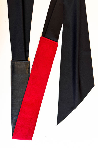 Red Suede Wrap Belt