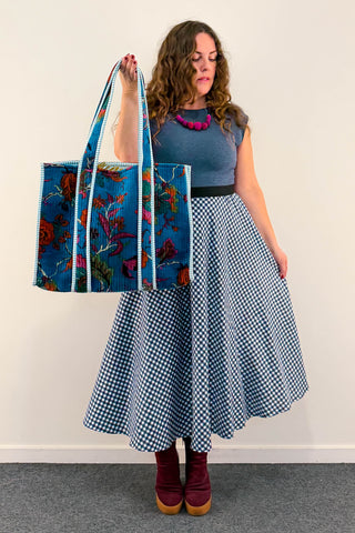 Velvet Tote ~ Teal