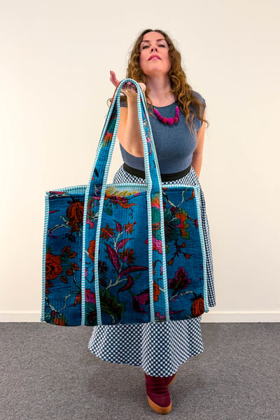 Velvet Tote ~ Teal