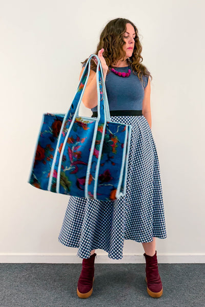 Velvet Tote ~ Teal