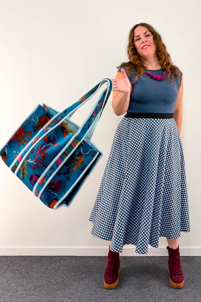 Velvet Tote ~ Teal