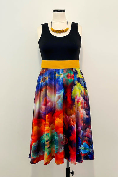 Electric Storm Dress w/ Pockets LARGE