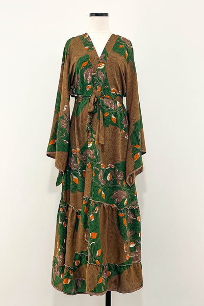 Angel Wing Upcycled Dress ~ Woodland Silk