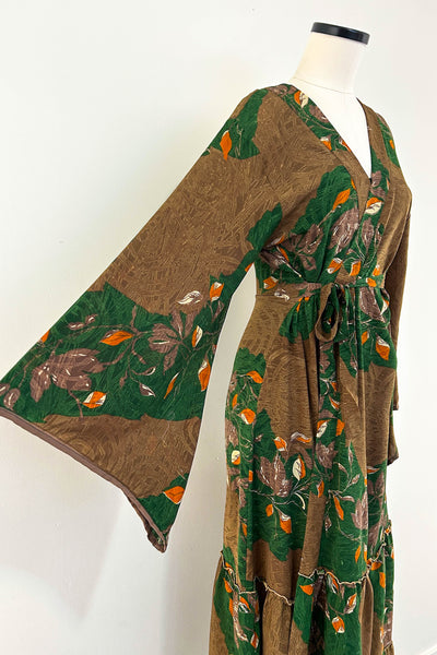 Angel Wing Upcycled Dress ~ Woodland Silk