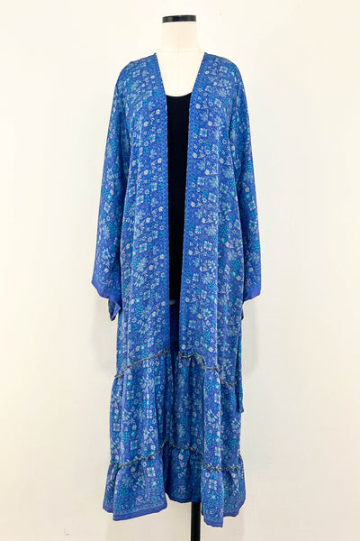 Angel Wing Upcycled Dress ~ Indigo Haze