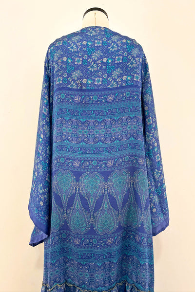 Angel Wing Upcycled Dress ~ Indigo Haze