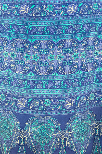 Angel Wing Upcycled Dress ~ Indigo Haze