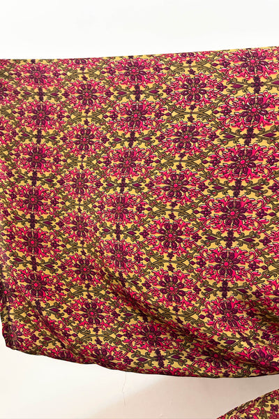 Long Upcycled Kimono Robe ~ Velvet Camellia