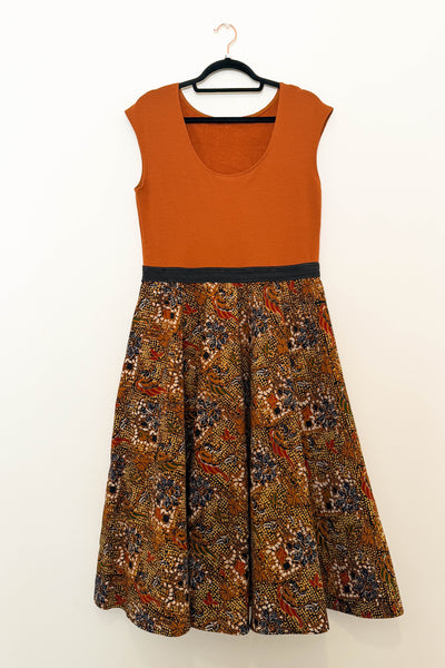 Spiced Cocoa Reversible Dress with Pockets - Large