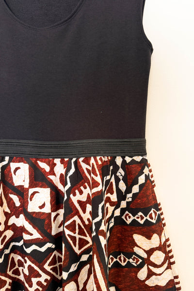 Batik Noir Reversible Dress with Pockets - Large