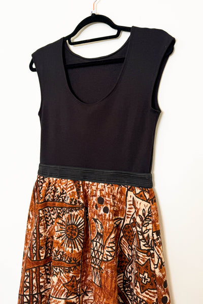 Terracotta Tales Reversible Dress with Pockets - Small