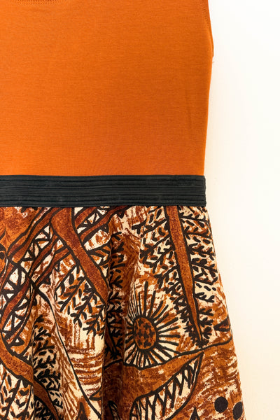 Terracotta Tales Reversible Dress with Pockets - Medium