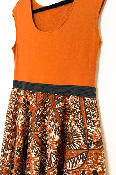 Terracotta Tales Reversible Dress with Pockets - Medium