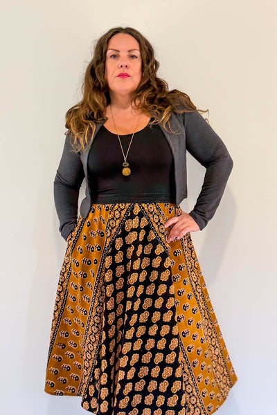 Saffron Nights Dress with Pockets - Large