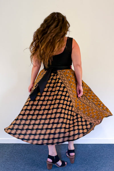 Saffron Nights Dress with Pockets - Large