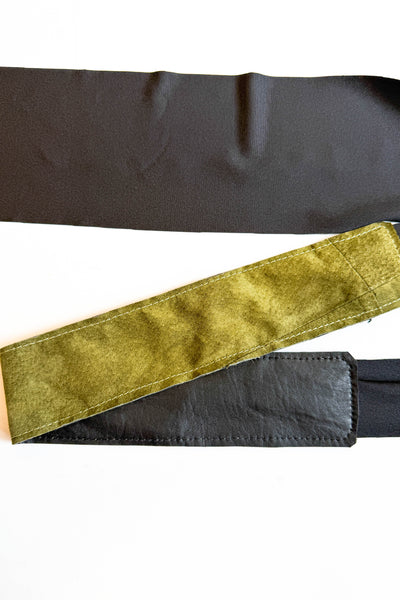 Olive Suede Wrap Belt