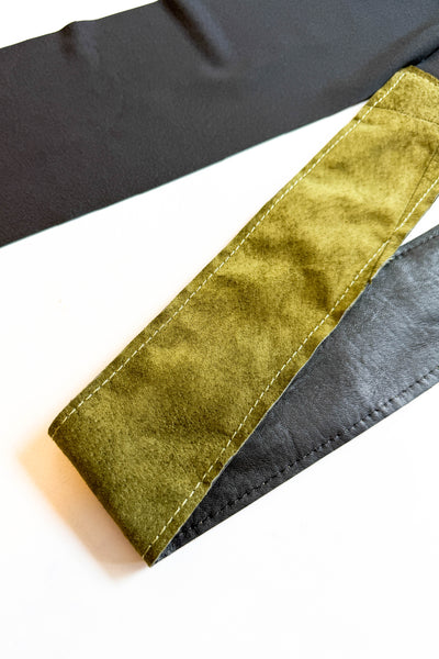 Olive Suede Wrap Belt