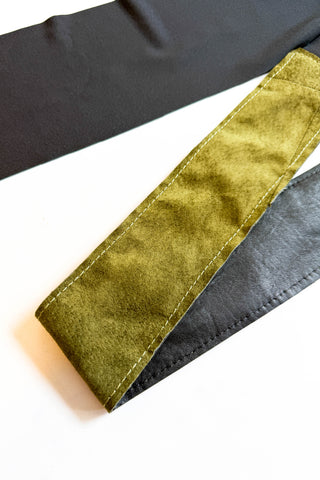 Olive Suede Wrap Belt PLUS