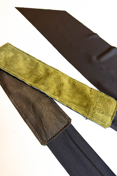 Olive Suede Wrap Belt