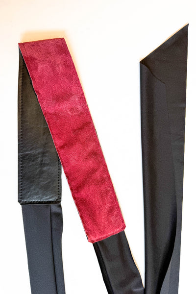 Raspberry Suede Wrap Belt