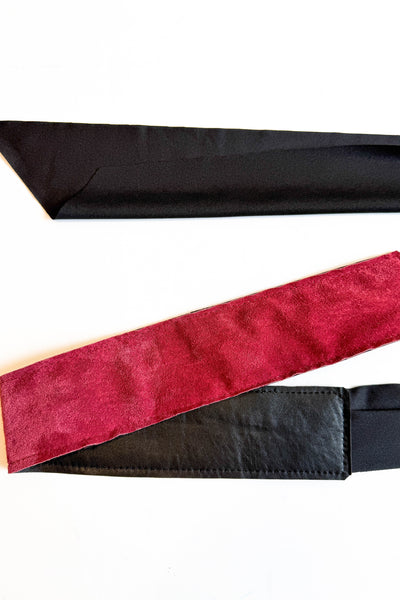 Raspberry Suede Wrap Belt