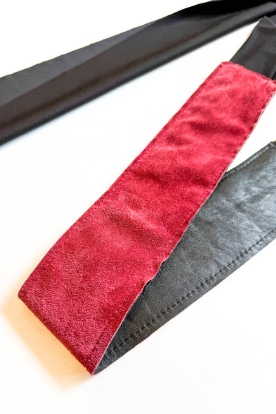 Raspberry Suede Wrap Belt